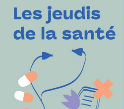 motifs bleus et orange sur fonds bleu turquoise