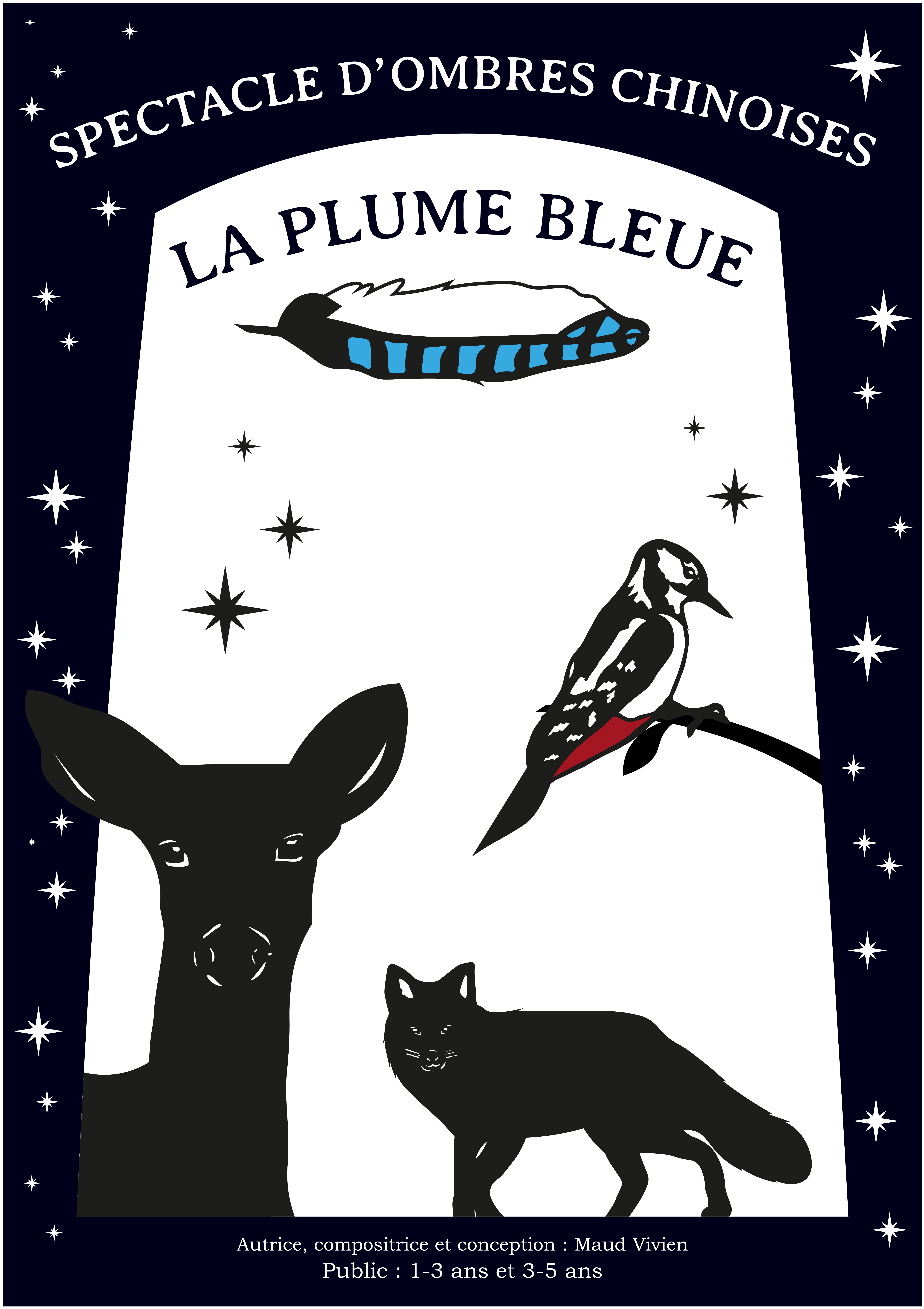 affiche la plume bleue