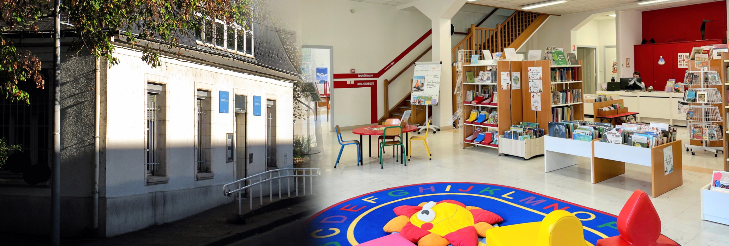 extérieur et intérieur de la bibliothèque de la Rotonde