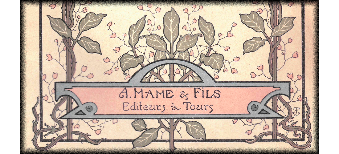 plat de couverture avec inscription éditeurs Mame à Tours