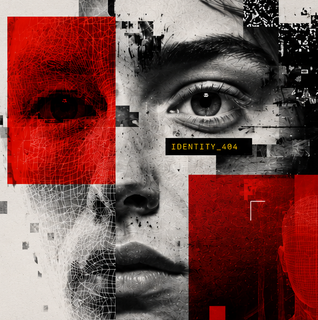 visage d'une personne avec du rouge et du gris