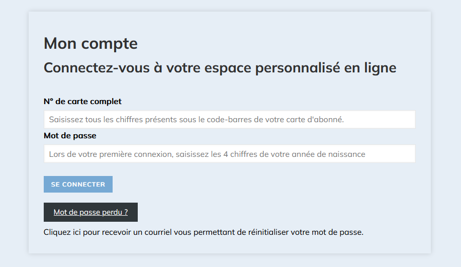 Se connecter à son compte