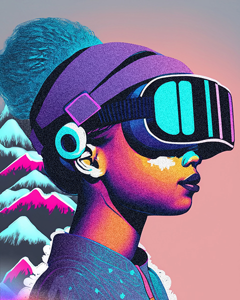 Skieur virtuelle