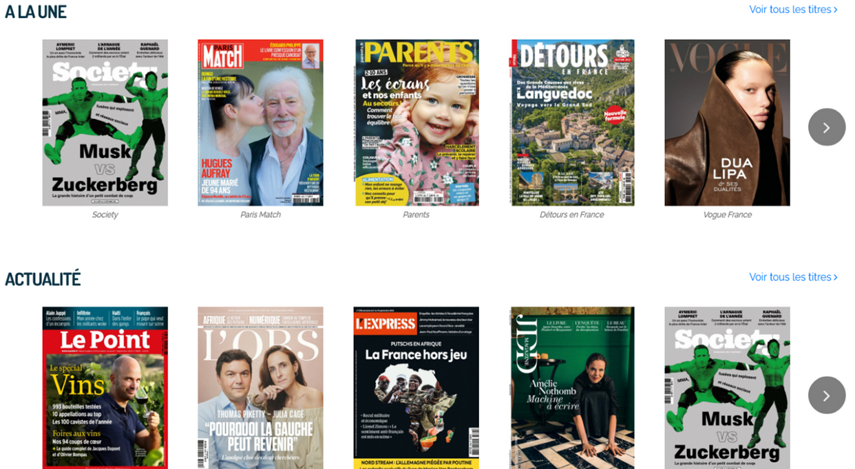 Des journaux et magazines