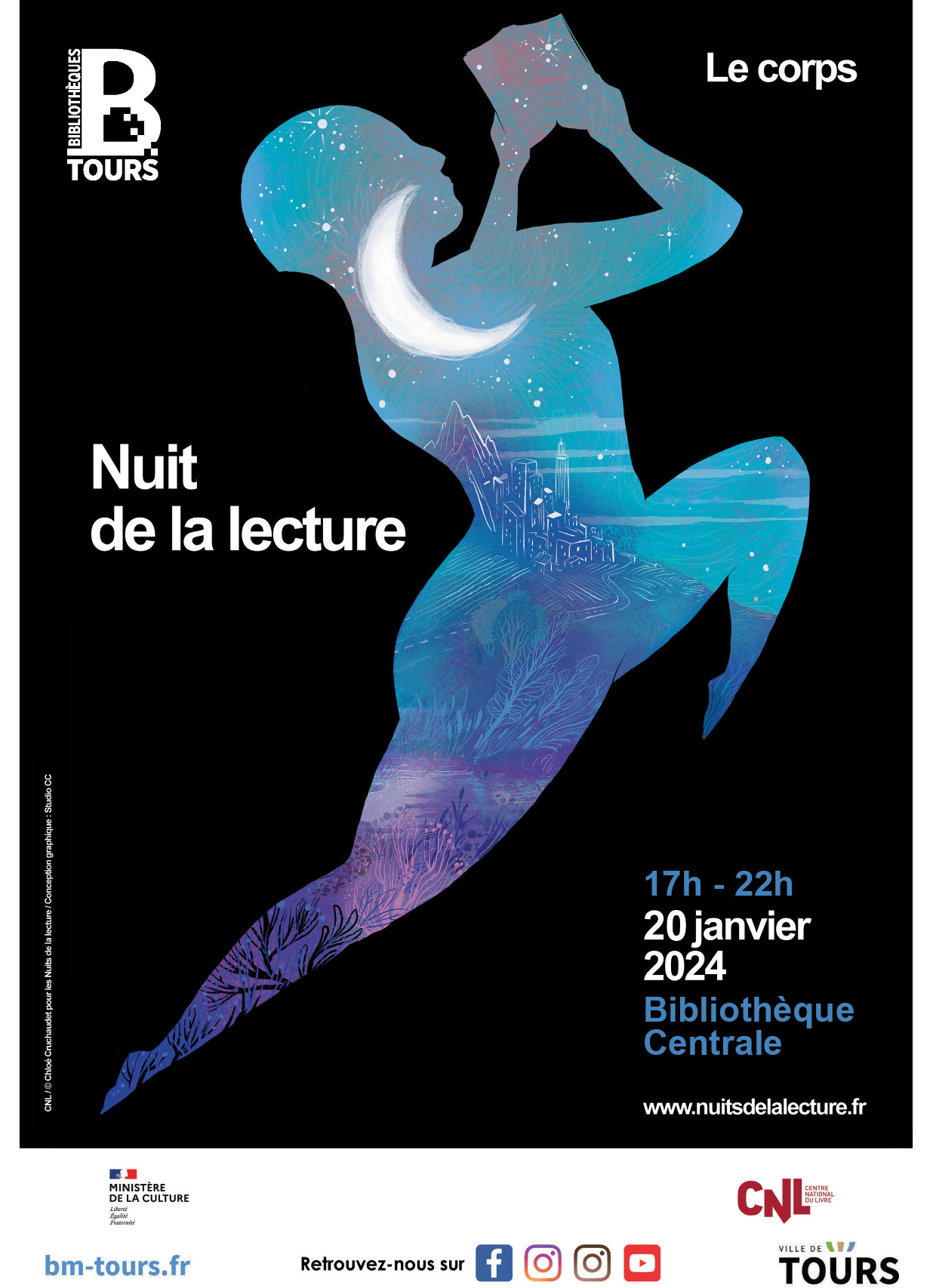 affiche nuit de la lecture