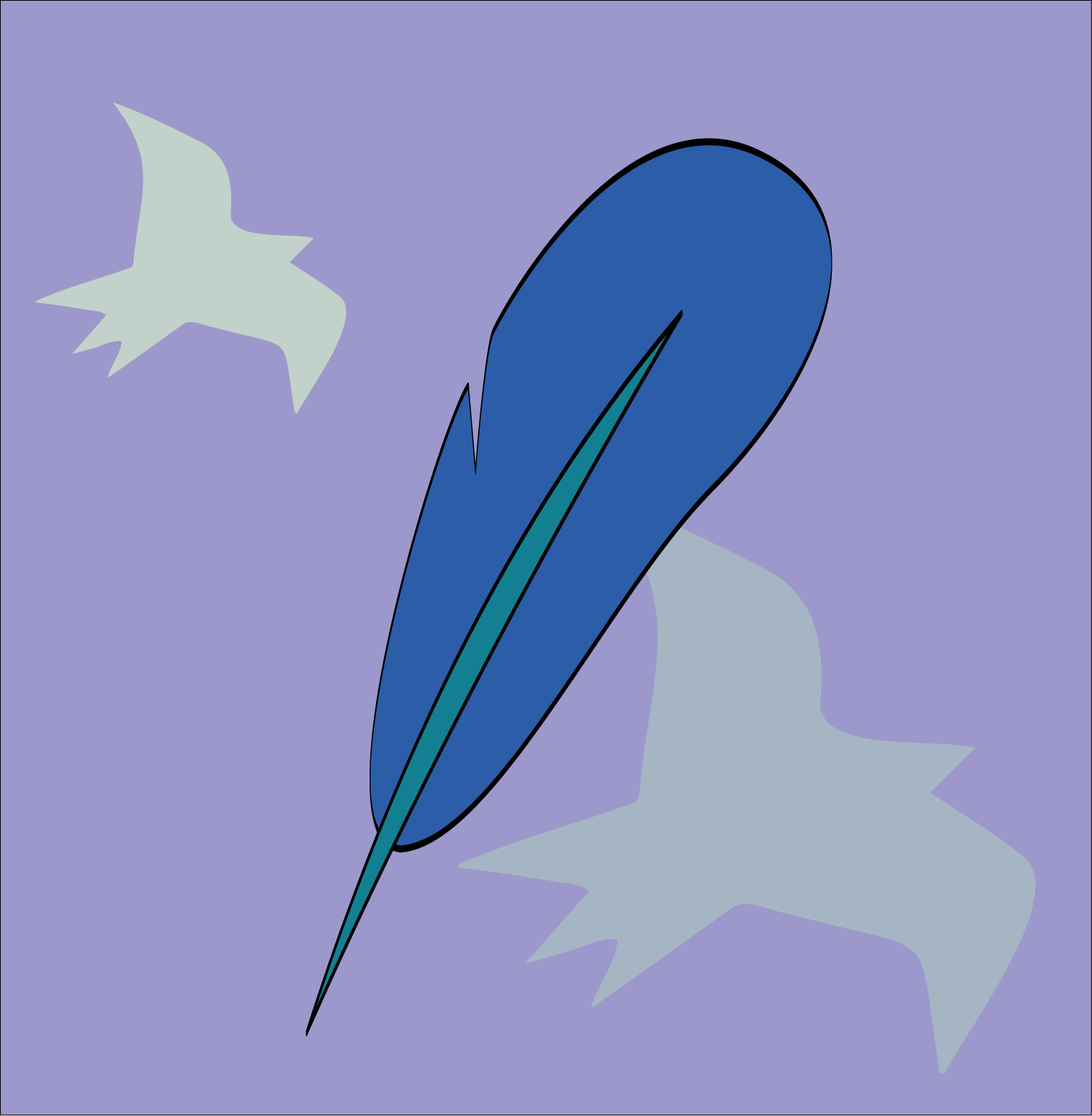 plume bleue